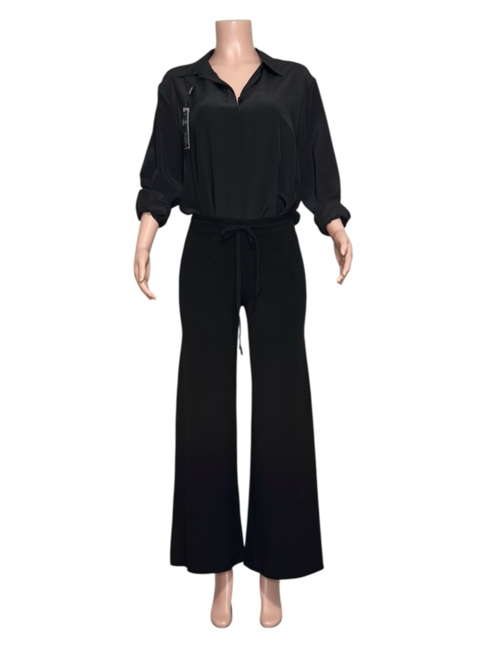 JAKI LONDON Relaxed Soft Knit Pants, Black, S/M - Picture 10 of 12